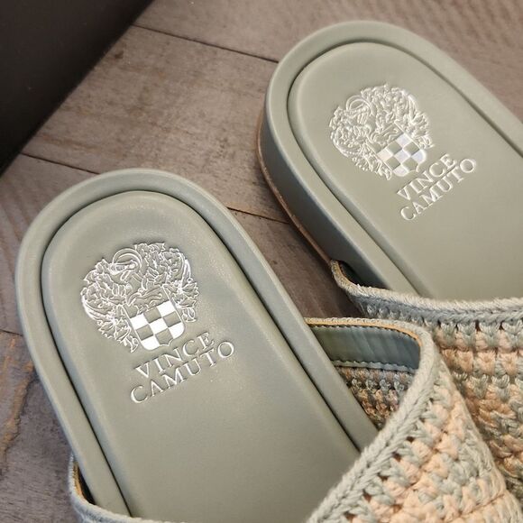 VINCE CAMUTO Kellinar Crochet Buckle  Slides - Picture 4 of 9